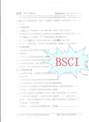 桐鄉(xiāng)市XX家紡有限公司合作BSCI驗(yàn)廠