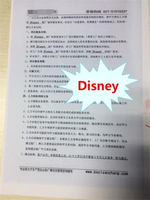 常州XX電子有限公司與康華合作Disney驗廠